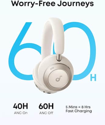 Soundcore by Anker Space One Pro True Wireless Over the Ear Noise Soundcore by Anker Space One Pro True Wireless Over the Ear Noise