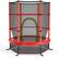 Front. Gymax - Gymax 55'' Recreational Trampoline for Kids Trampoline w/ Enclosure Net Red - Red.