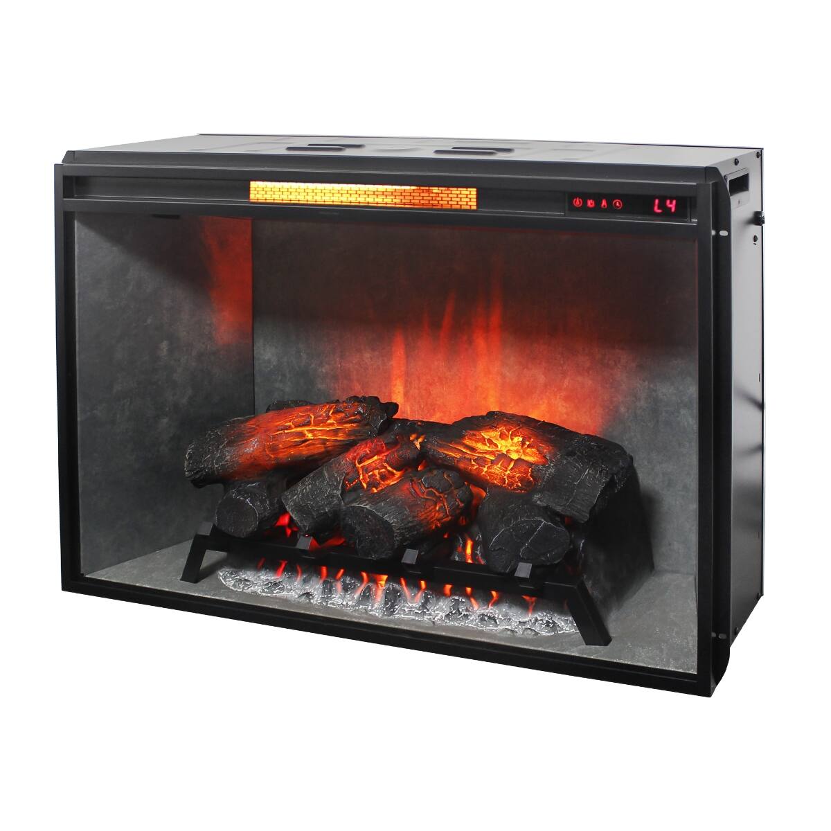 Loheer 33 inch electric fireplace insert, Infrared Heater with 4 ...