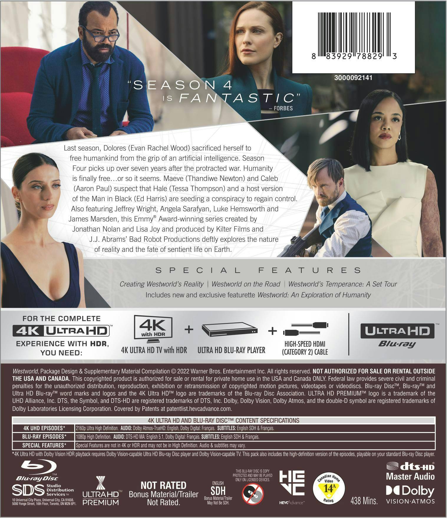 Back. Westworld: Season Four: The Choice   - 4K Blu-Ray.