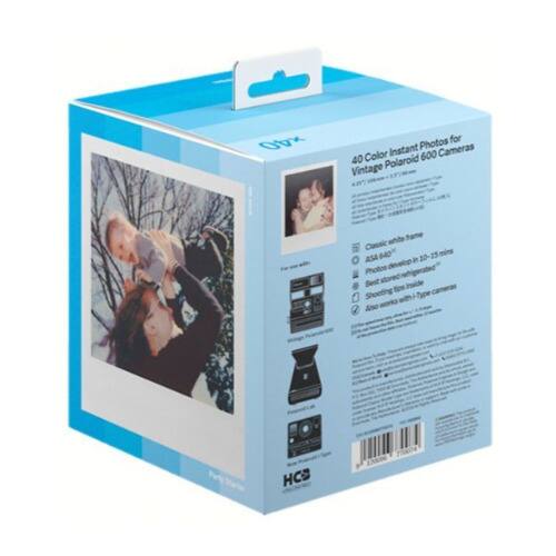40 Color Instant Photos for Vintage Polaroid 600 Cameras  
Classic White Frame  
ASA 640  
30 Seconds to Develop  
Best for Indoor Lighting  
Works with all 600 Cameras  

HC3