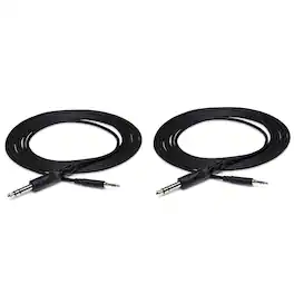 Hosa Technology - 2x Stereo Mini Male to Stereo 1/4" Male Cable, 10'