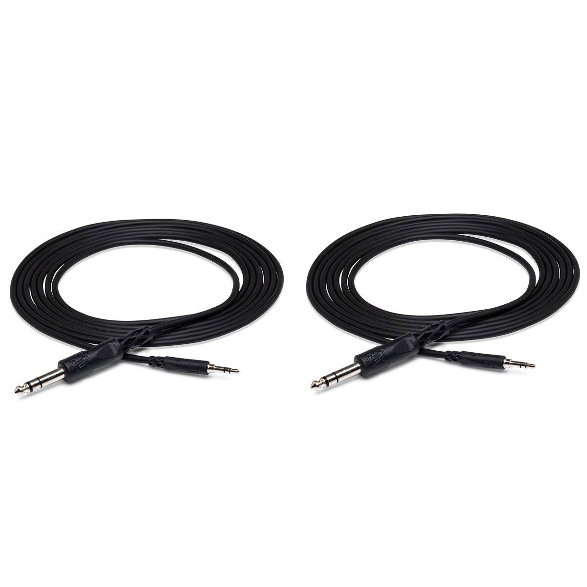 Hosa Technology - 2x Stereo Mini Male to Stereo 1/4" Male Cable, 10'