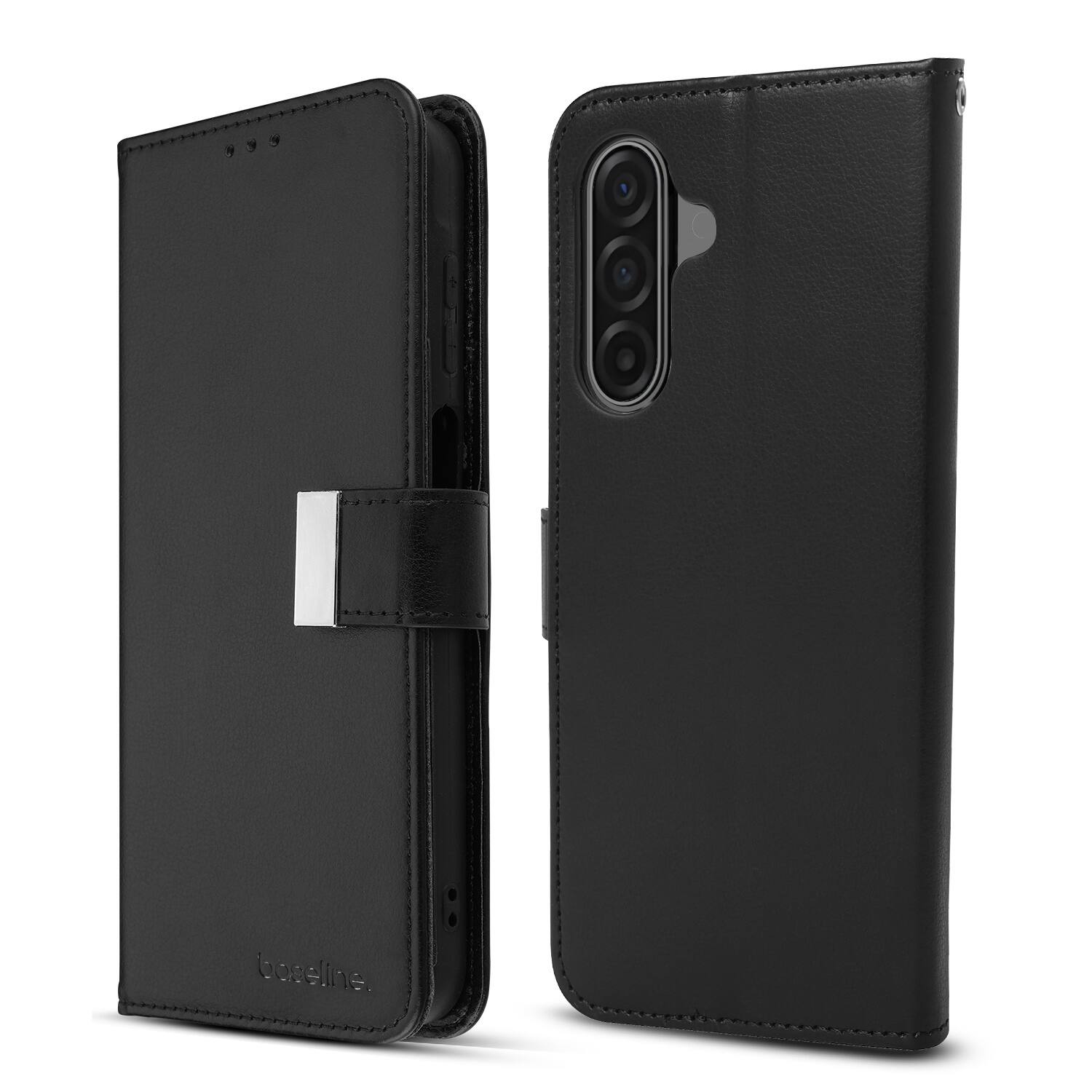 Alt View 2. BASELINE - baseline Wallet Folio Case for Samsung Galaxy A17 5G / Galaxy A16 5G - Black - Black.