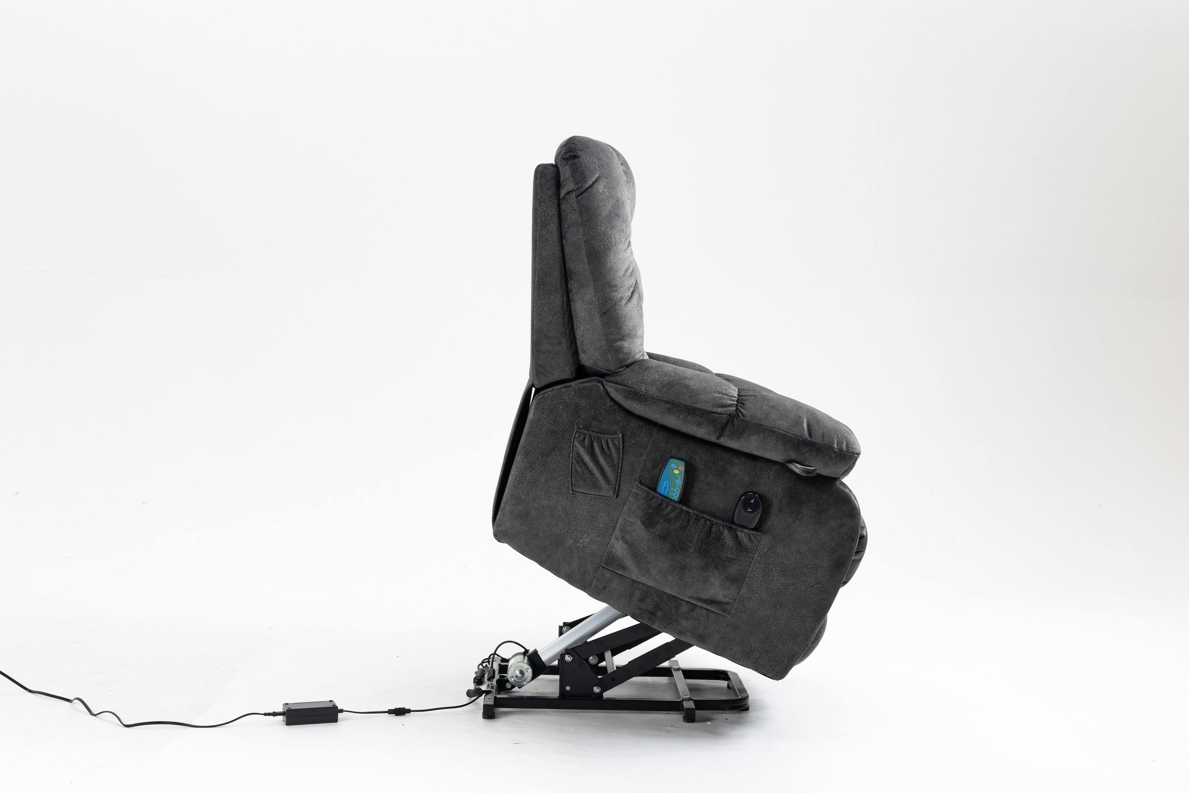 Alt View 6. APRILSOUL - Recliners Lift Chair Relax Sofa Chair Living Room Power Electric Reclining for Elderly - Blue.