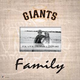 Fan Creations - San Francisco Giants 10'' x 10'' Burlap Pattern Frame - Multicolor