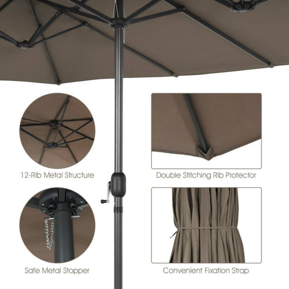 12-Rib Metal Structure  
Double Stitching Rib Protector  
Safe Metal Stopper  
Convenient Fixation Strap