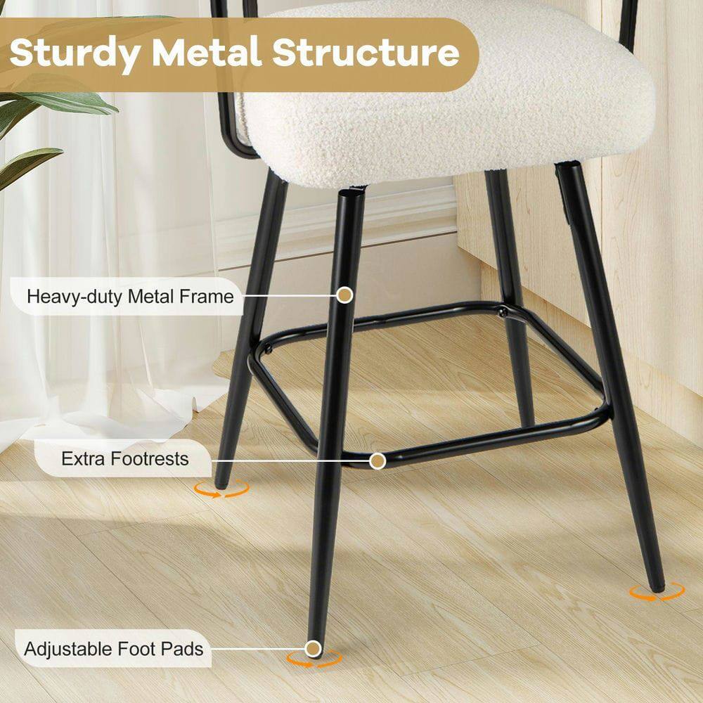 Sturdy Metal Structure  
Heavy-duty Metal Frame  
Extra Footrests  
Adjustable Foot Pads