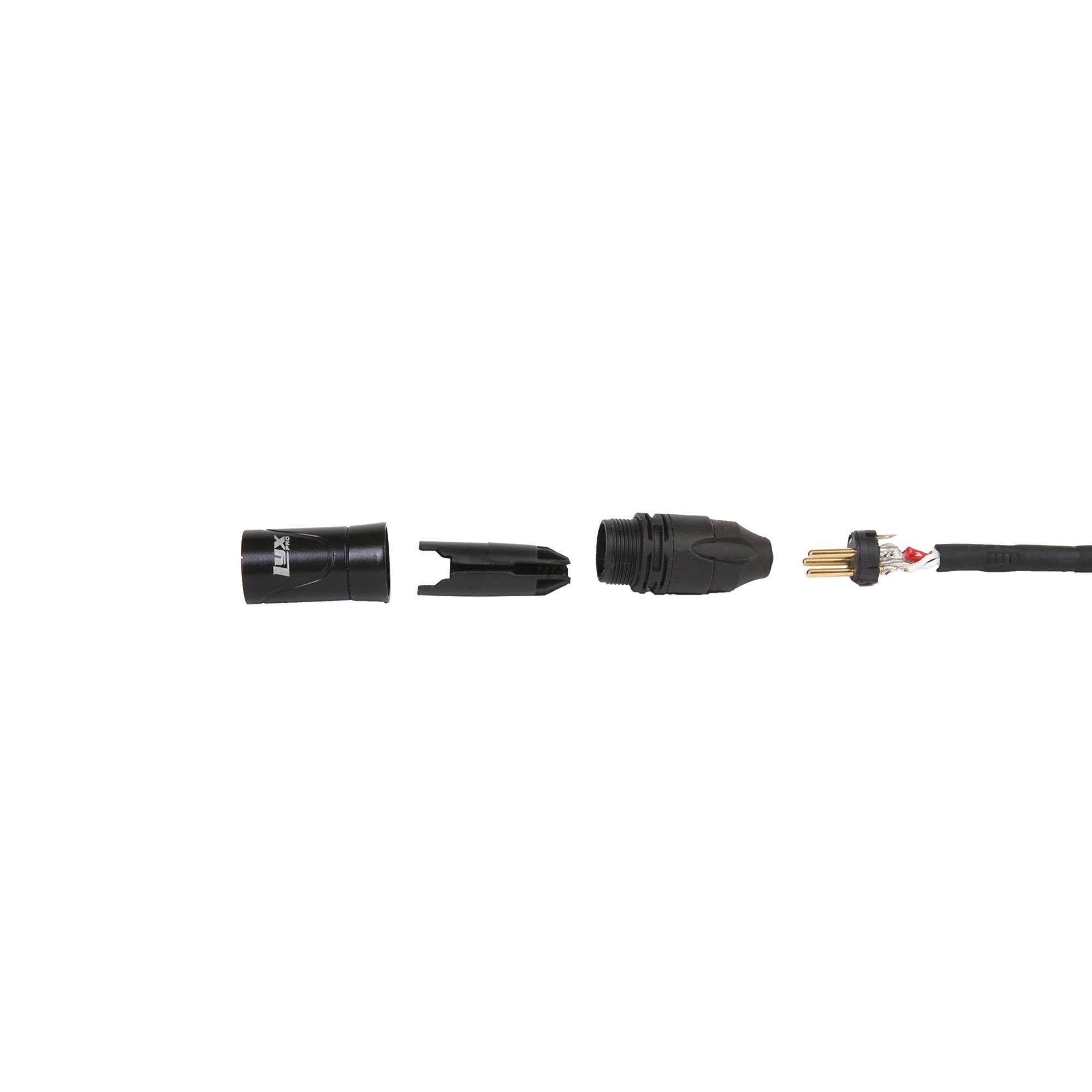 Alt View 5. Lyxpro - 10 ft Male XLR to 1/4" TRS, Star Quad Microphone Cable with High End Sound Clarity - Black - Black.