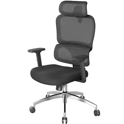 Front. SIHOO - M56C Ergonomic High Back Office Chair, Swivel Computer Task Chair with Adjustable Headrest - Black.