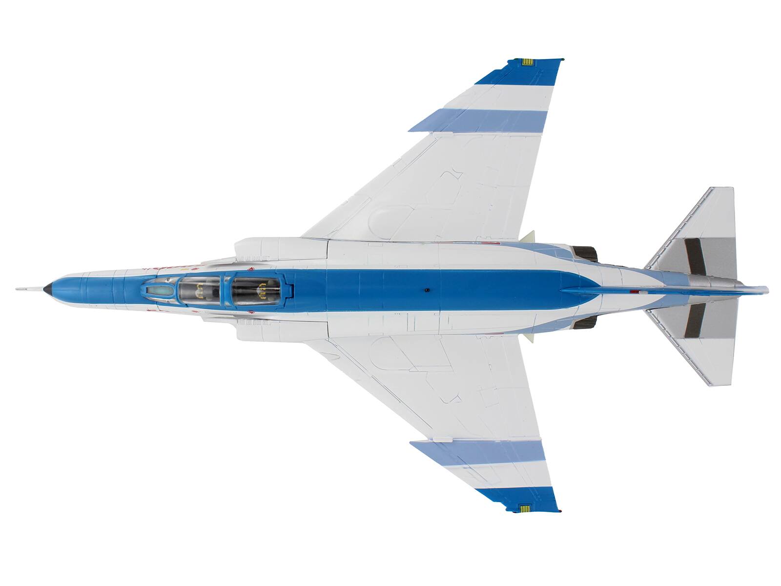 Left. Hobby Master - McDonnell Douglas F-4E Phantom II 70290 5000th Phantom St Louis 1978 United States Air Force Air Power Series 1/72 - White, Blue.