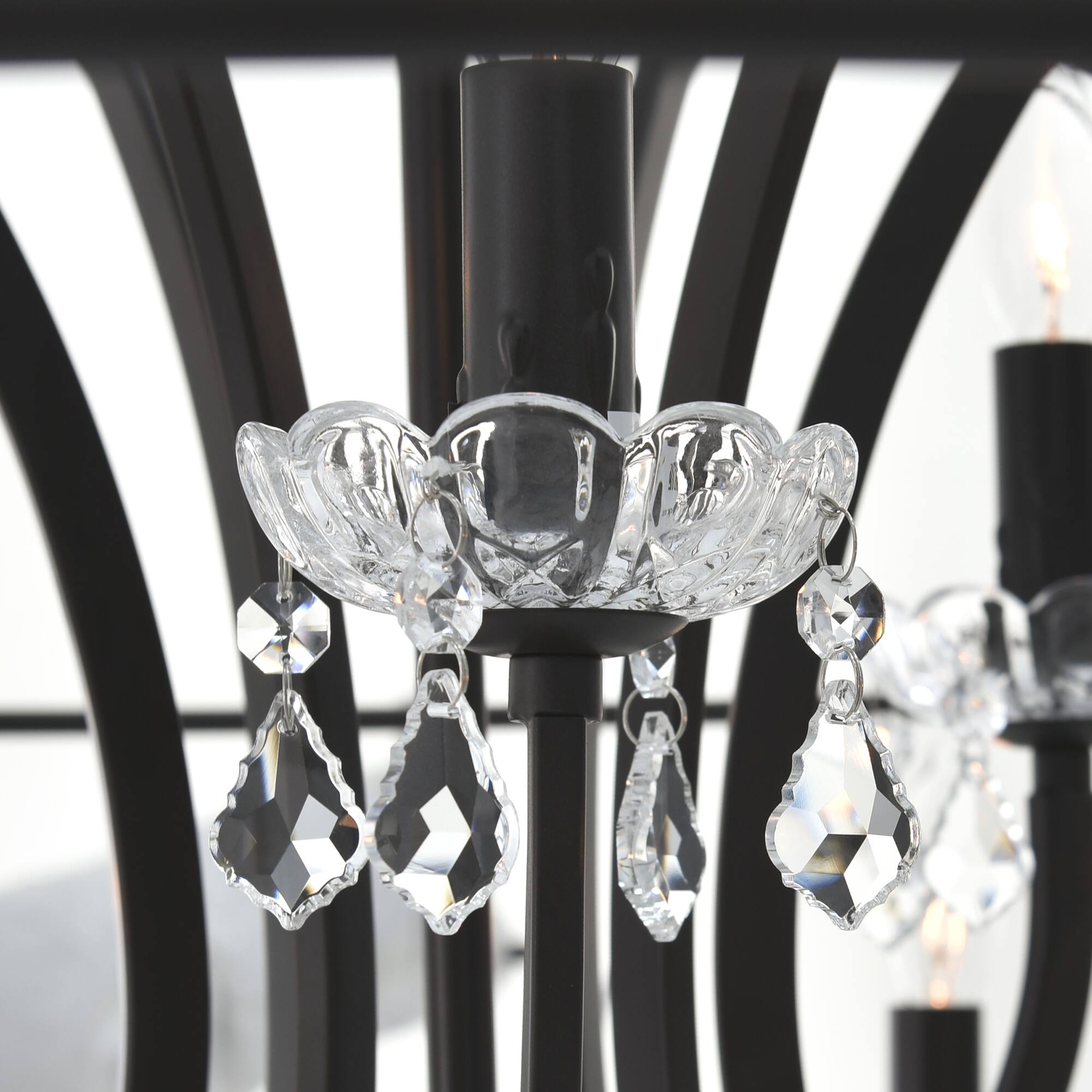 Alt View 2. CWI Lighting - Campechia 9 Light Up Chandelier With Brown Finish - Brown.