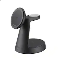 Anker - MagGo 15W Wireless Charging Station (3-in-1 Stand) for iPhone, AirPods & Qi Devices - Black - Front_Zoom