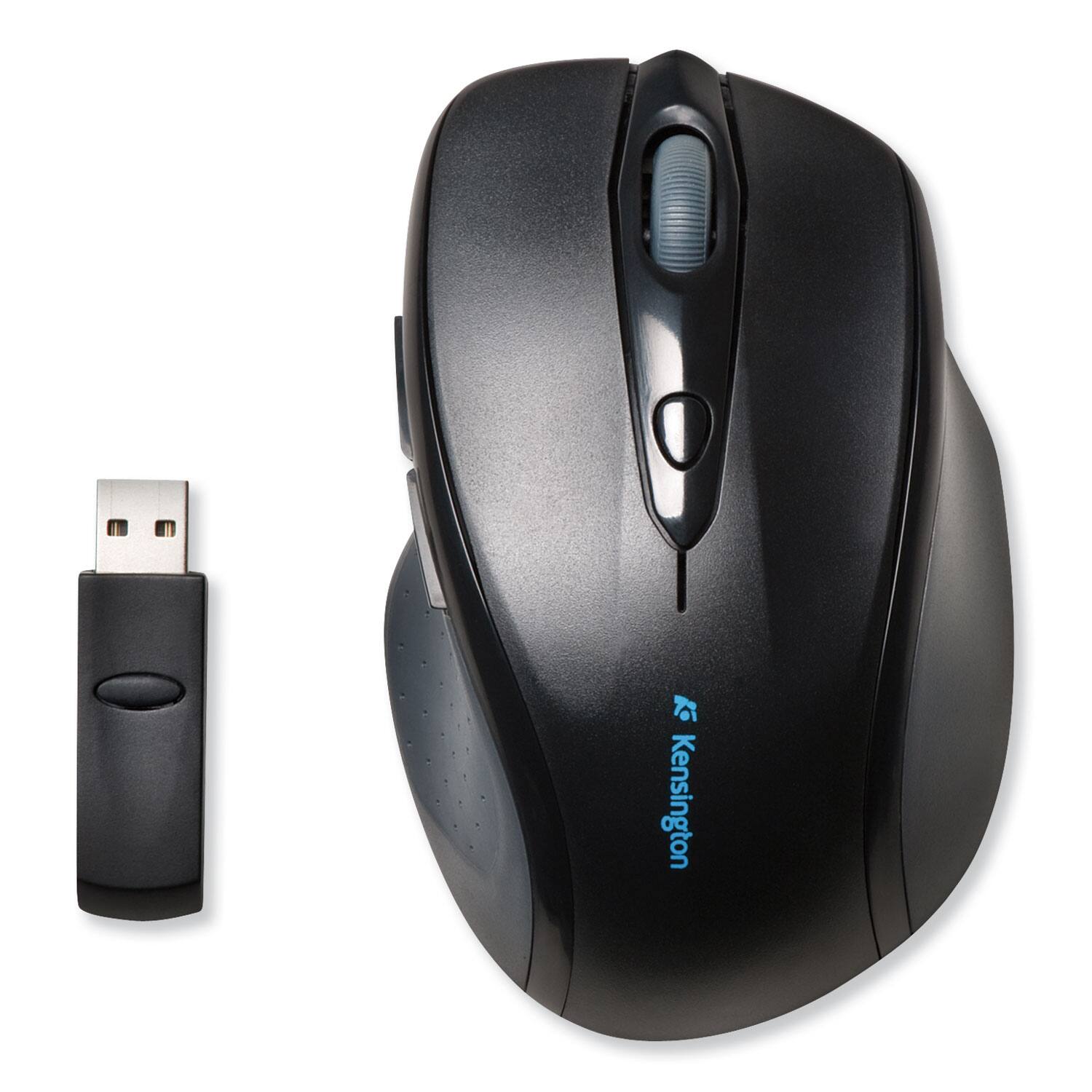 Alt View 2. Kensington - Kensington K72370US Pro Fit 2.4 GHz Frequency/30 ft Wireless Range Right Hand Use Full-Size Wireless Mouse - Black - Black.
