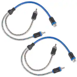 NVX - XIV2M Oxygen Free Copper 1 Female to 2 Male Y-Adapter Twisted Pair V-Series Audio RCA Audio Interconnect Cable (2-Pack)