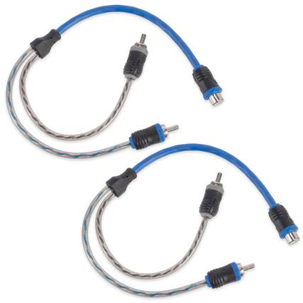 Front. NVX - XIV2M Oxygen Free Copper 1 Female to 2 Male Y-Adapter Twisted Pair V-Series Audio RCA Audio Interconnect Cable (2-Pack).