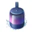 Angle. Soundcore - by Anker Glow Mini IP67 Waterproof Dustproof Portable Bluetooth Speaker with 360-Degree Sound and Custom Light Show - Blue.