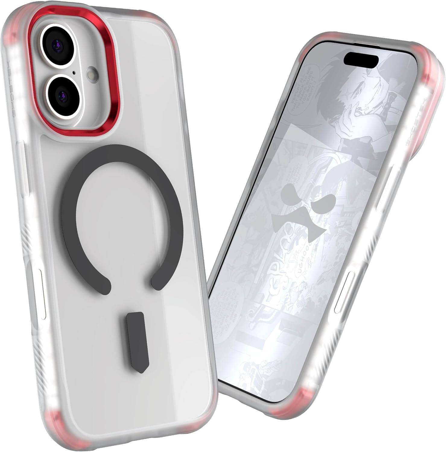 Angle. Ghostek - Ghostek iPhone 17 Covert Case, MagSafe Compatible, Non Slip Grip Protection - Clear - Clear.