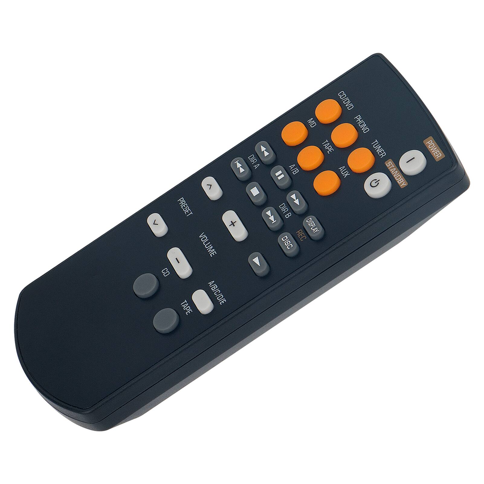 CD/DVD MD PHONO TAPE TUNER DIR S - D A/B = AUX STANDBY > G V PRESET I DIRB B < + DISPLAY LAY REC VOLUME DISC I CD A/B/C/D/E TAPE POWER