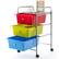 Alt View 7. Costway - 3 Drawers Metal Rolling Storage Cart Scrapbook Supply & Paper Home Office - Multicolor.