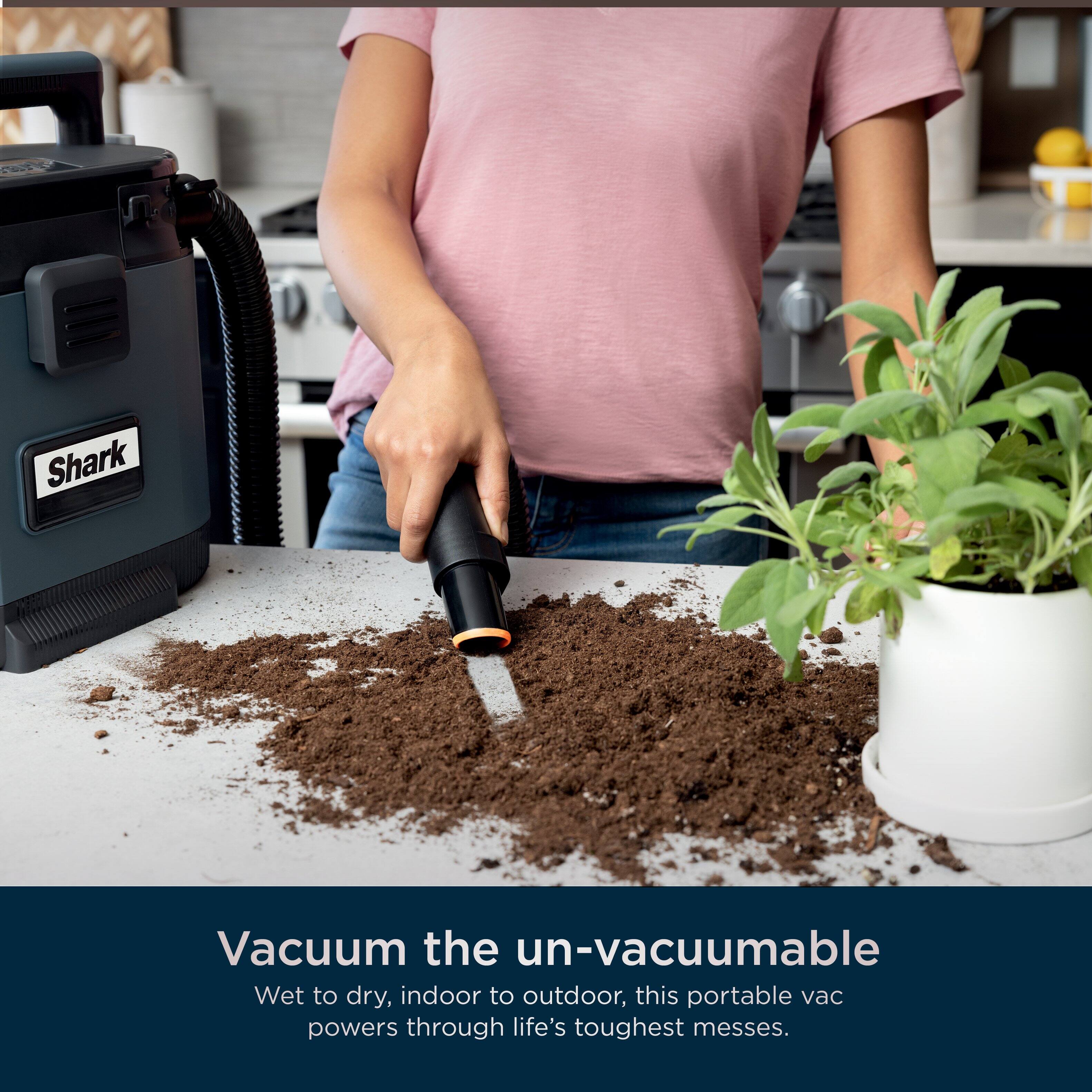 Ca Shark Vacuum the un-vacuumable Wet to dry, indoor to outdoor, this portable vac powers through life's toughest messes.