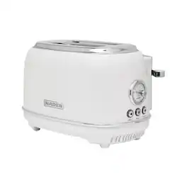 Haden - Chelsea Stainless Steel 2 Slice Toaster, Extra Wide Slots - Ivory & Chrome