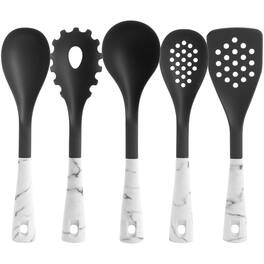 Oster - 5 Piece Nylon Kitchen Tool Set Marble - White