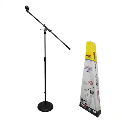 ProX Heavy Duty Microphone Round Stand with Boom