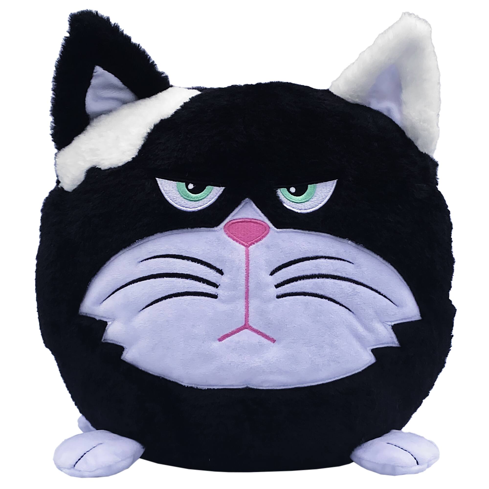 Front. Hangry Petz - Hangry Petz: Bella Black Cat - 12" Animal Plush.