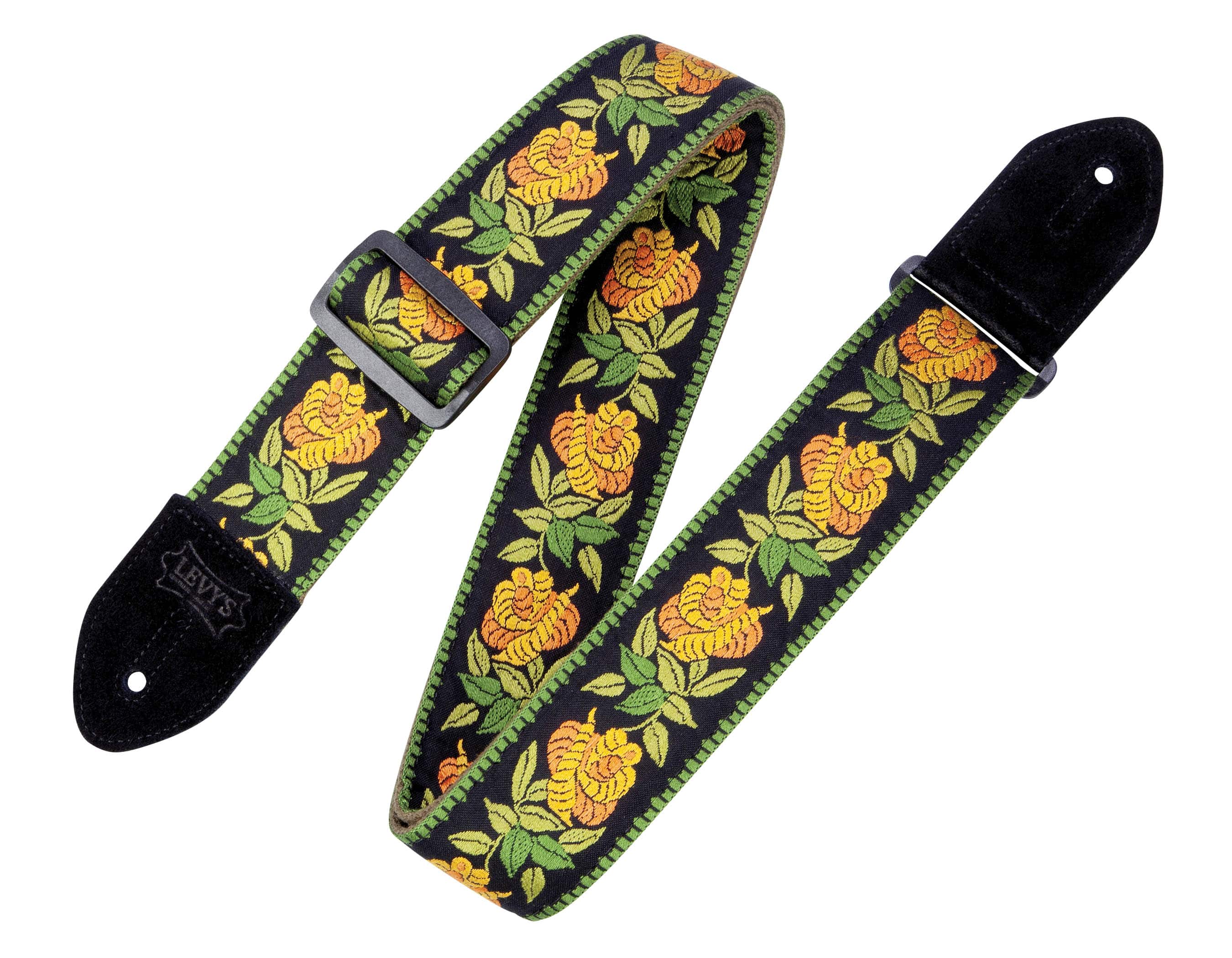 Levy's Leathers - Woven Cotton Guitar Strap, Print Series - 2 inch. Wide - Yellow Rosa price history on PriceWatchPro
