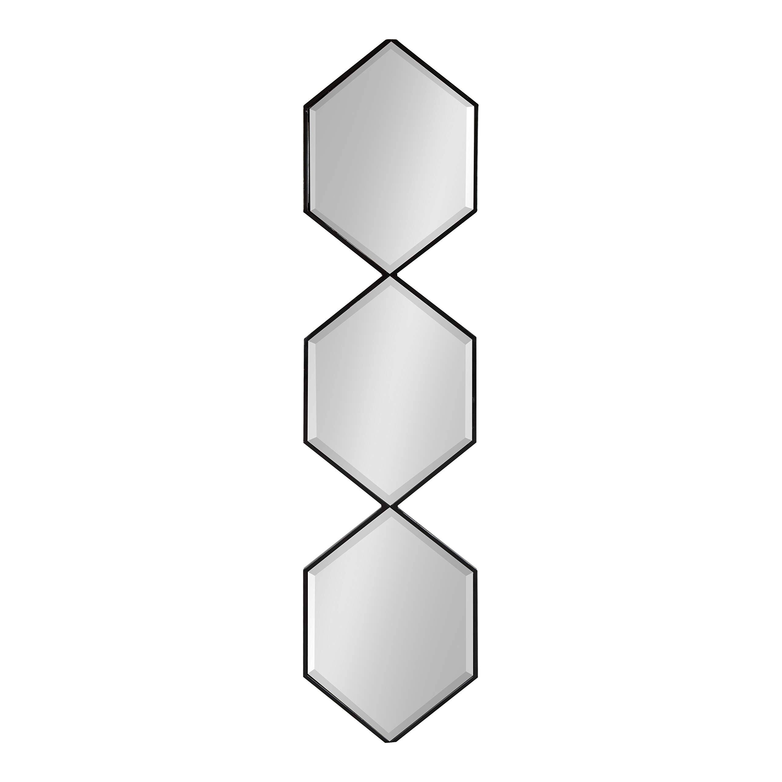 TECH SAFARI - Roycen Modern Narrow Geometric Shaped Metal Accent Wall Mirror - Default