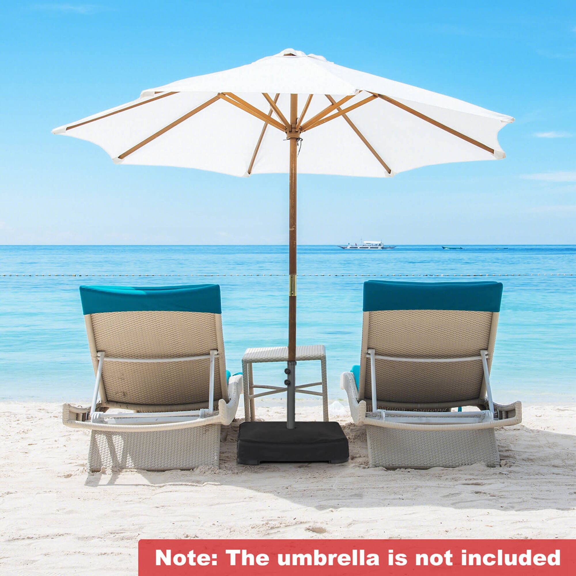 Note: The umbrella is not included.