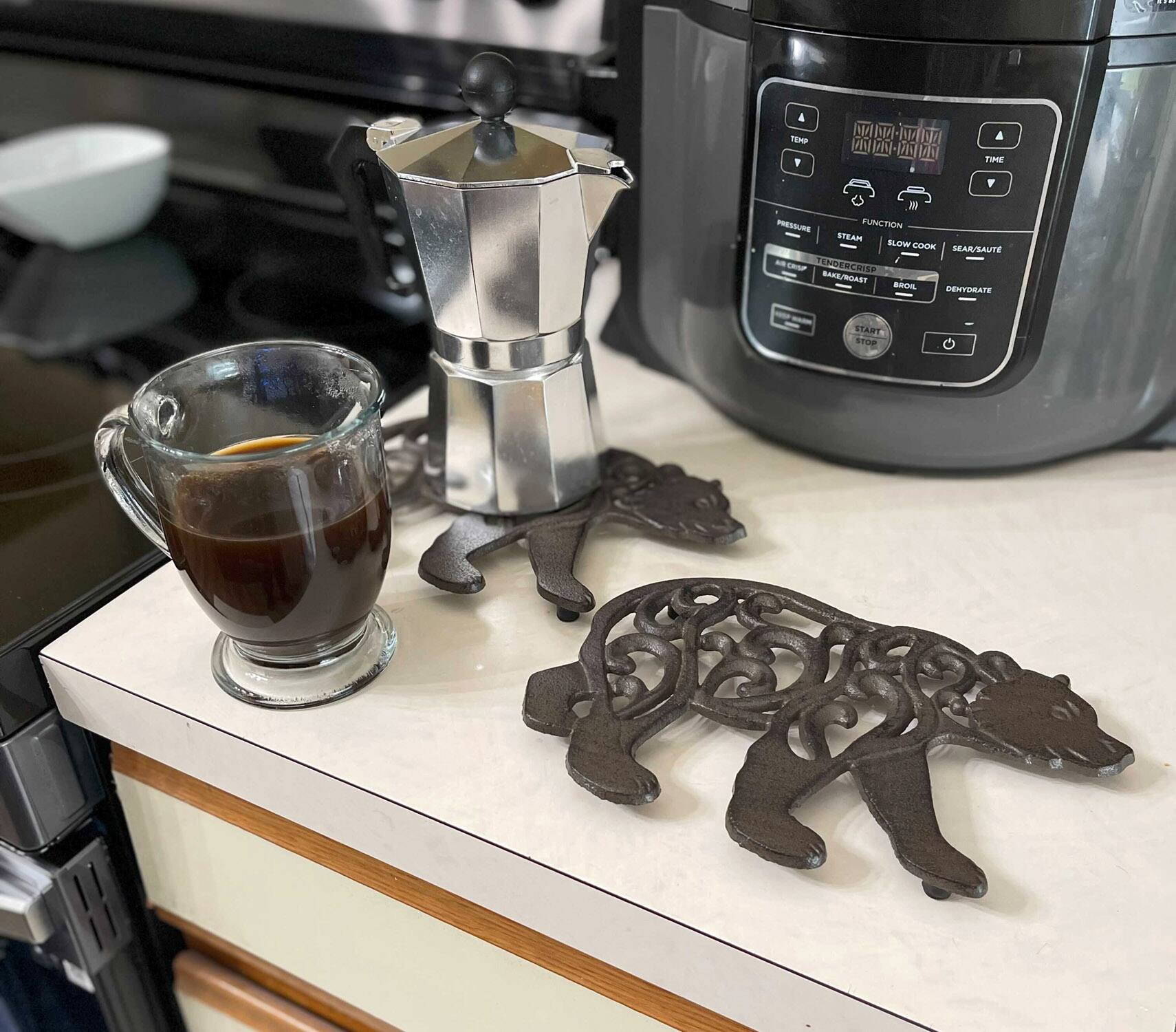 Sure, here is the corrected and grouped text from the image:

- PRESSURE
- STEAM
- SLOW COOK
- SEAR/SAUTÉ
- TENDER/CROCK
- BAKE
- BAKE/ROAST
- BAKE
- DEHYDRATE
- START/STOP
- TEMP
- TIME
- FUNCTION