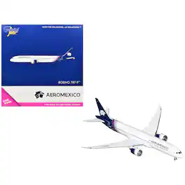 Boeing 787-9 Commercial Aircraft "Aeromexico" (N815AM) White with Blue Tail 1/400 Diecast Model Airplane by GeminiJets