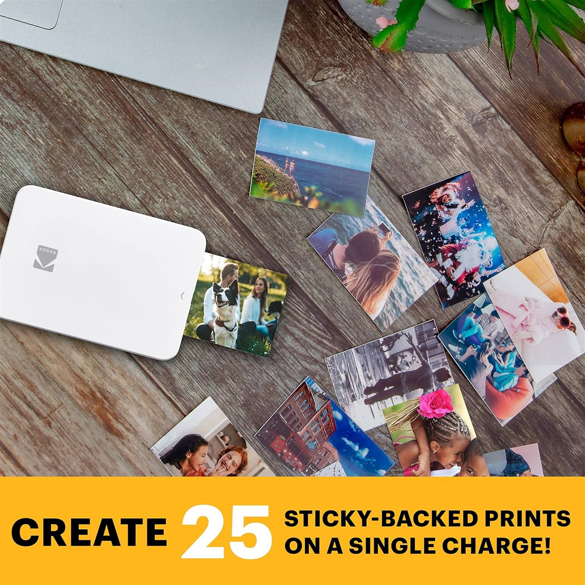CREATE 25 STICKY-BACKED PRINTS ON A SINGLE CHARGE!