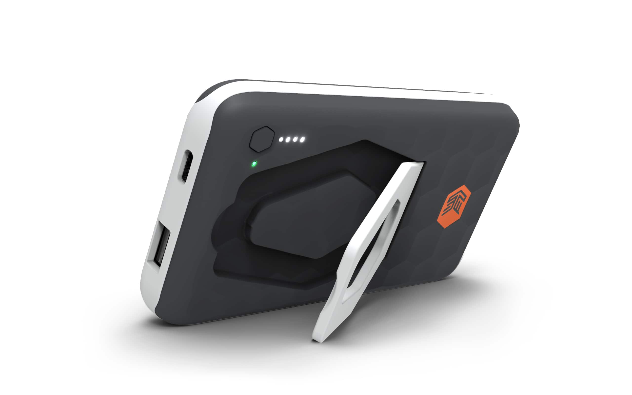 Front. STM - 20W USB-C fast charging Power Adapter - Grey.