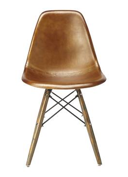 Hivvago - 18 Inch Faux Leather Side Chair - Brown