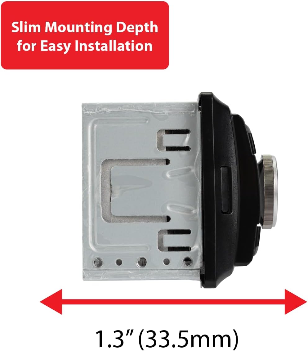 Slim Mounting Depth for Easy Installation

1.3" (33.5mm)