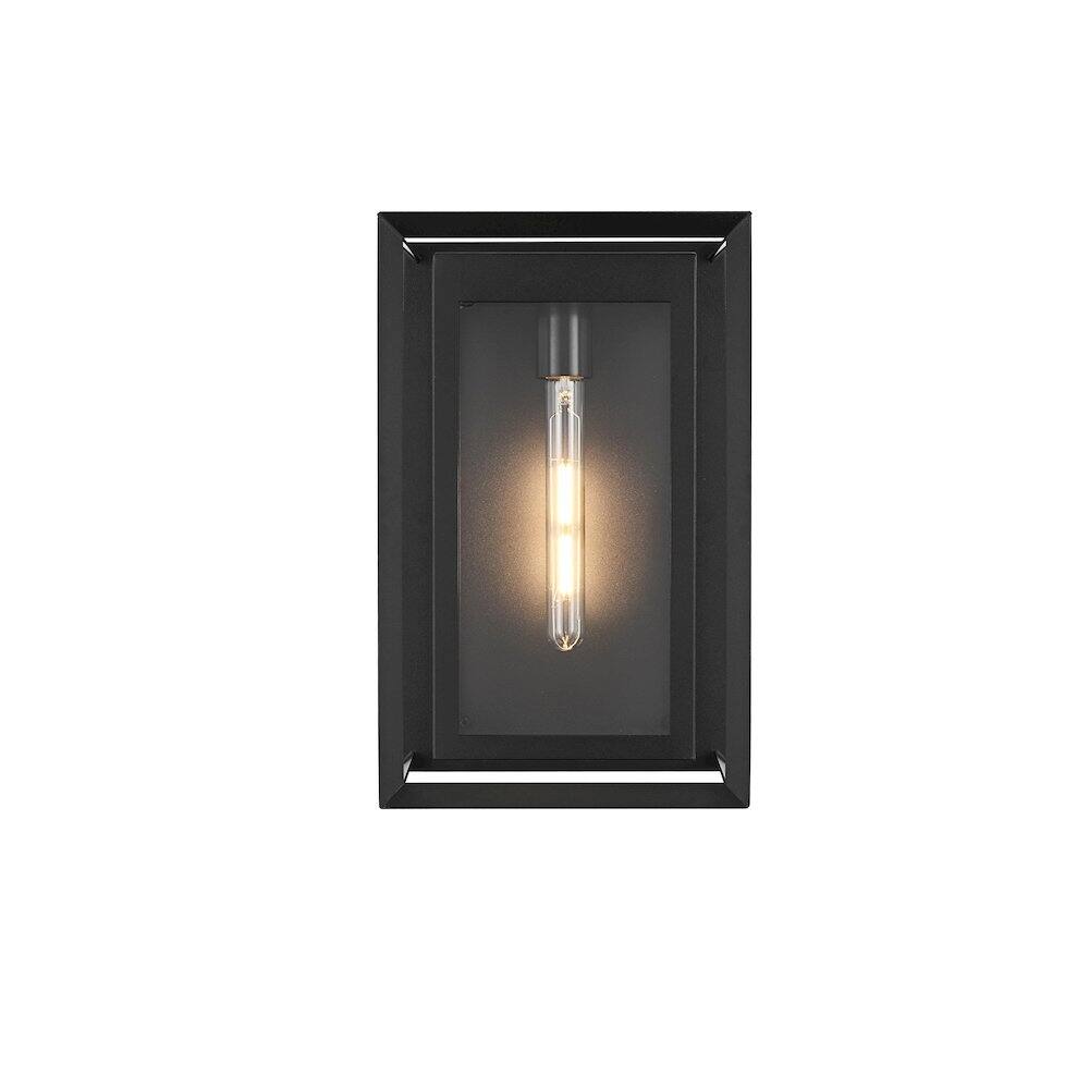 Back. Elegant Lighting - Etting 10 Inch Outdoor Wall Sconce In Black - Black.