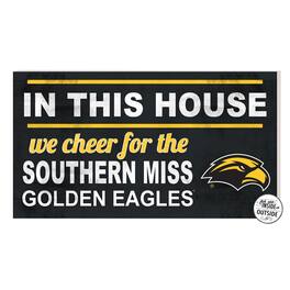 Jardine - Southern Miss Golden Eagles 11'' x 20'' Indoor/Outdoor In This House Sign - Black