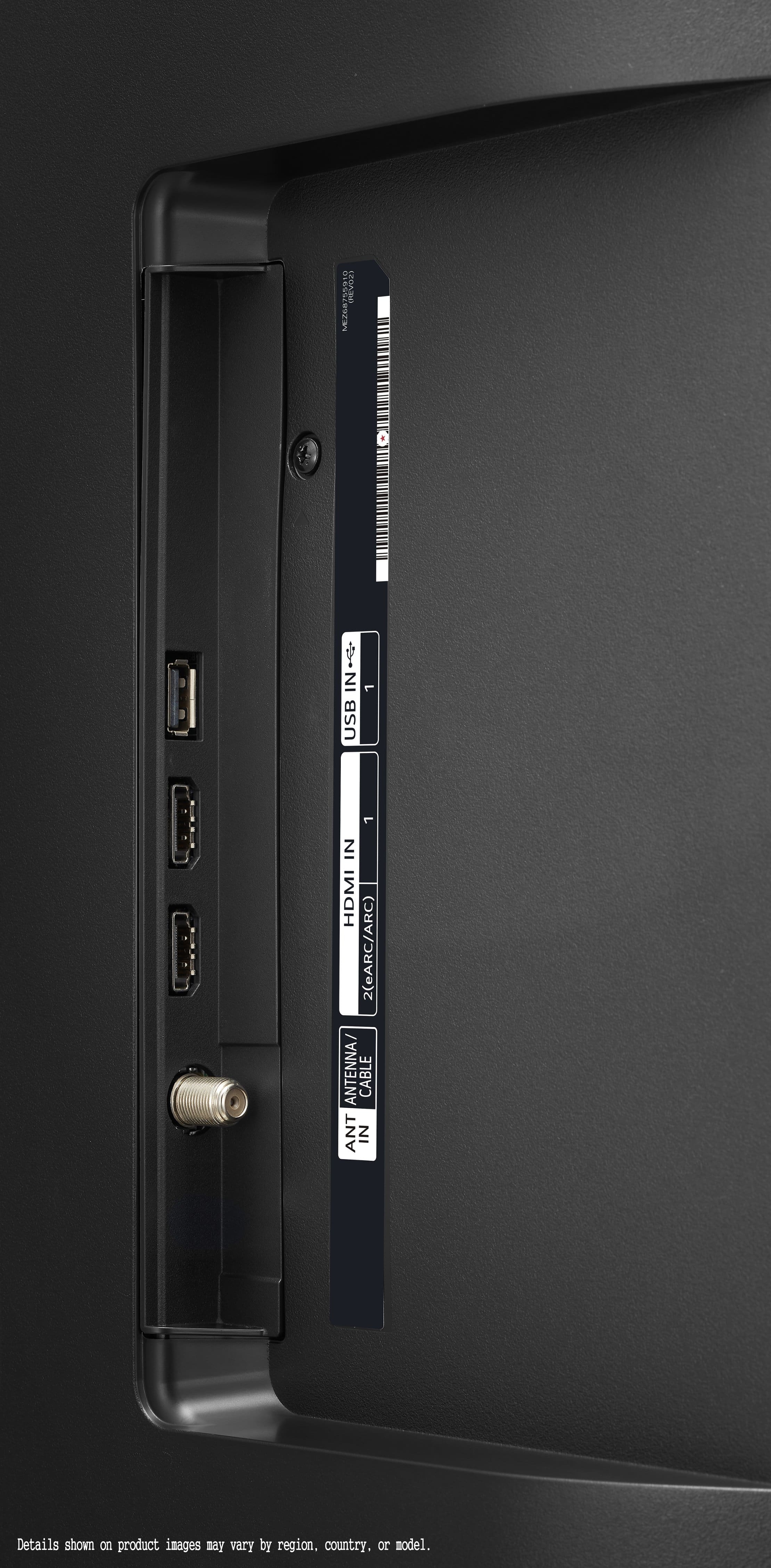 The text on the image reads: "ME2679910 CCARO IN USB 1 1 IN HDMI 2 (eARC/ARC) ANTENNA/ CABLE ANT IN Details shown on product images may vary by region, country, or model."