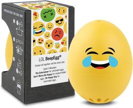 BrainStream - LOL BeepEgg Musical Egg Timer for Soft Medium Hard Boiled Eggs with 3 Tunes - Yellow