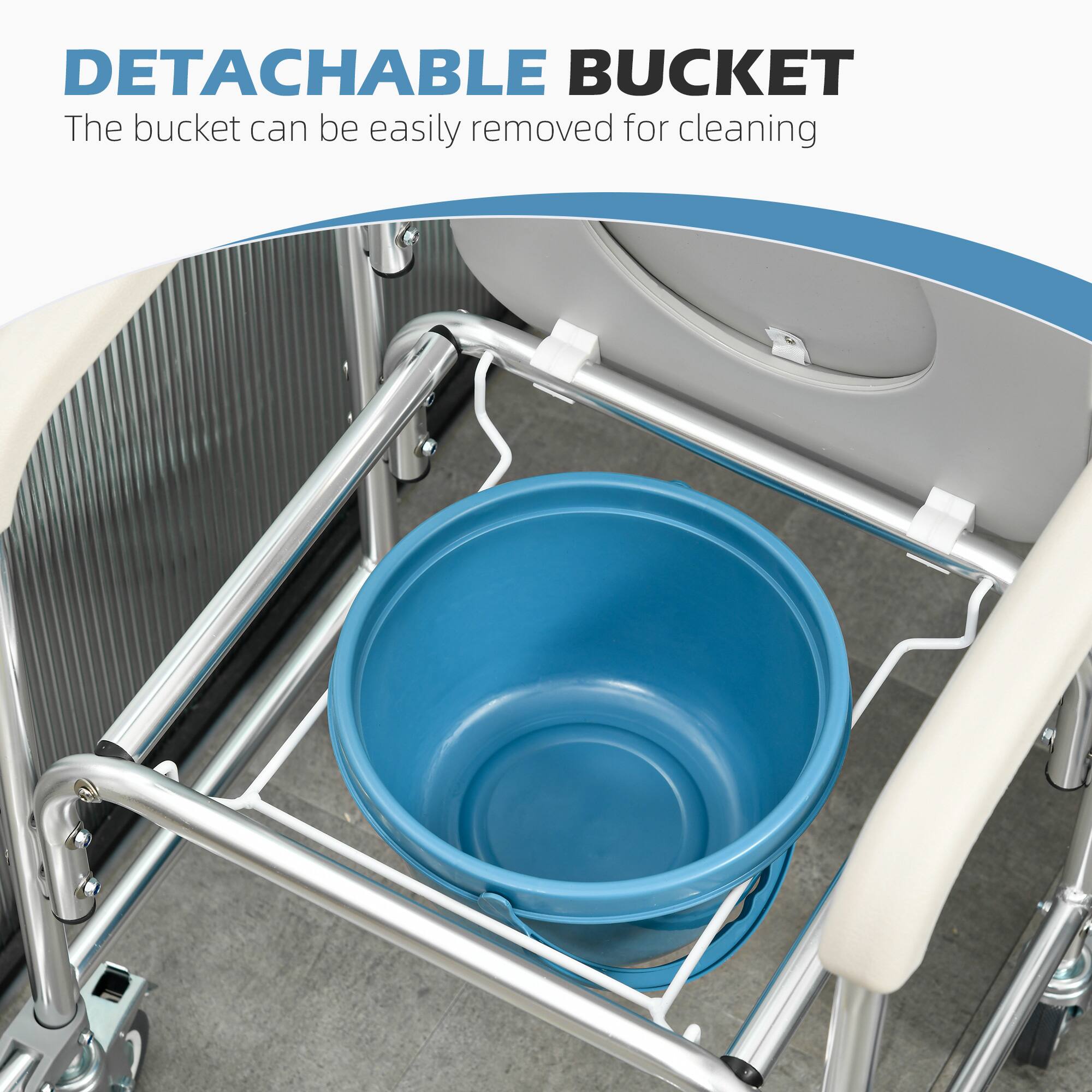 DETACHABLE BUCKET  
The bucket can be easily removed for cleaning
