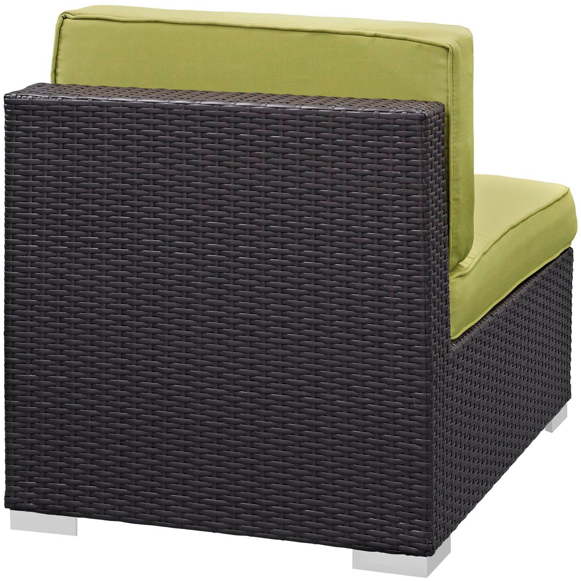 Left. Modway - Gather Armless Outdoor Patio Sectional by Modway - Espresso Peridot.