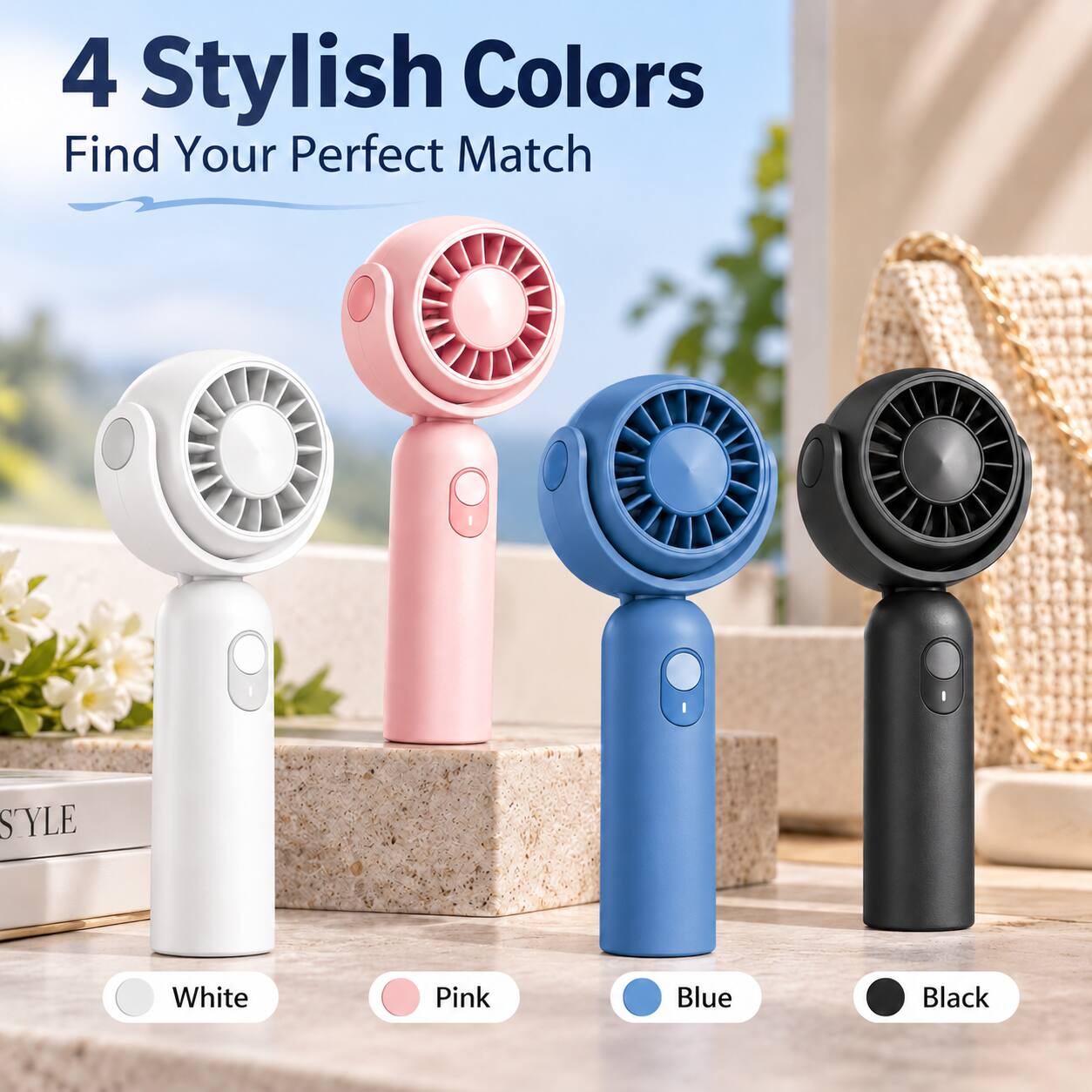 4 Stylish Colors Find Your Perfect Match

STYLE
White
Pink
Blue
Black