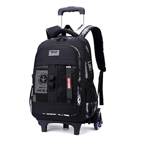Live At Space - Camo Rolling Backpacks For School Capacity Wheeled Bookbags Elementary Bags Packs With 6 Wheels - A-6 Wheels-aeroplane