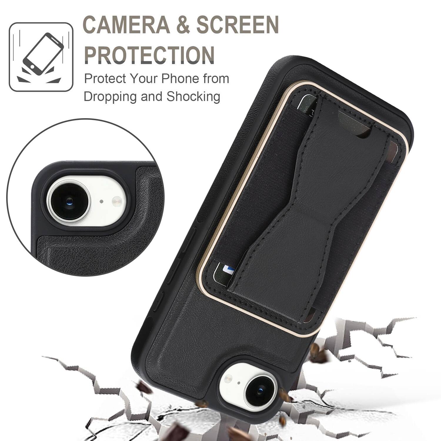 CAMERA & SCREEN PROTECTION  
Protect Your Phone from Dropping and Shocking