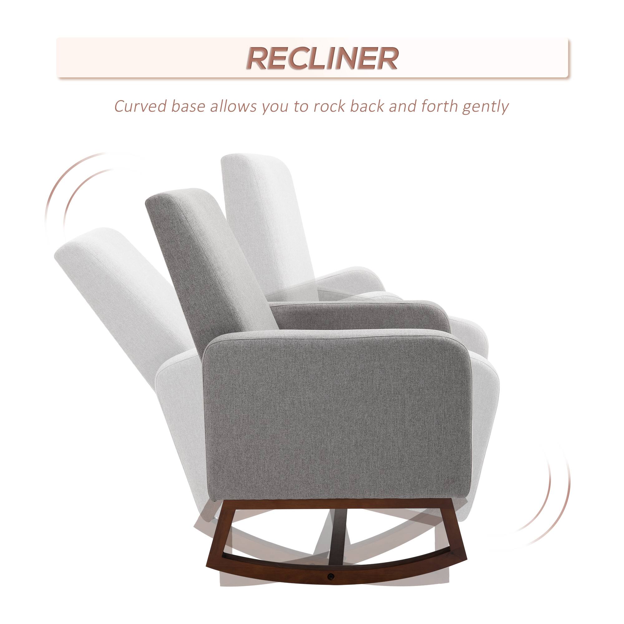 RECLINER

Curved base allows you to rock back and forth gently