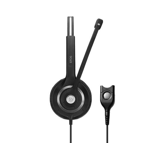 Alt View 3. Sennheiser - SC260 Wired Binaural Headset, Noise-Canceling Microphone, Dual-Ear, Wideband, Easy-Disconnect, Desk Phone Compatible - Black.