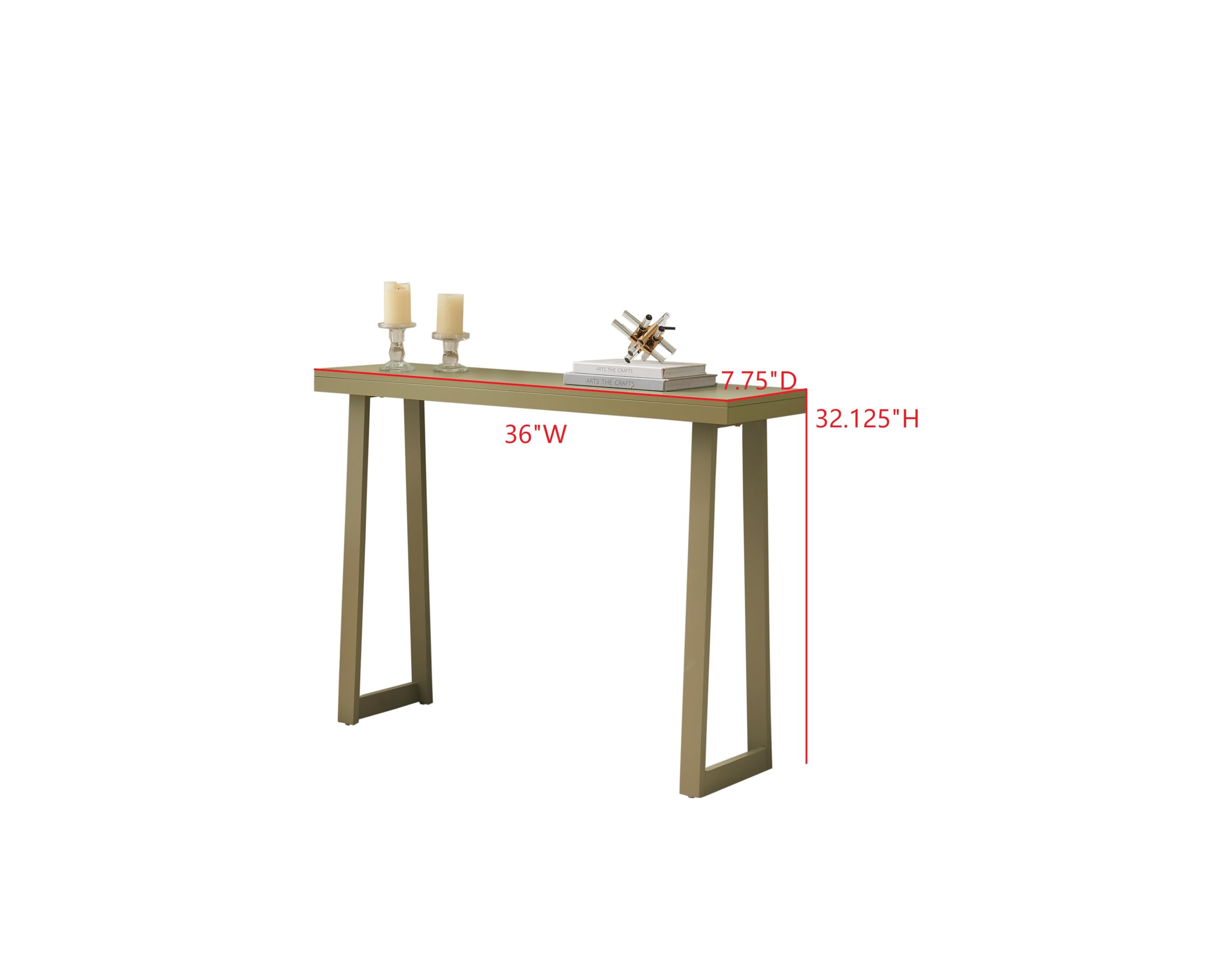 - 36"W
- 7.75"D
- 32.125"H